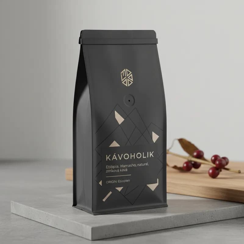 KÁVOHOLIK, Etiópia, Hamasho, natural, zrnková káva