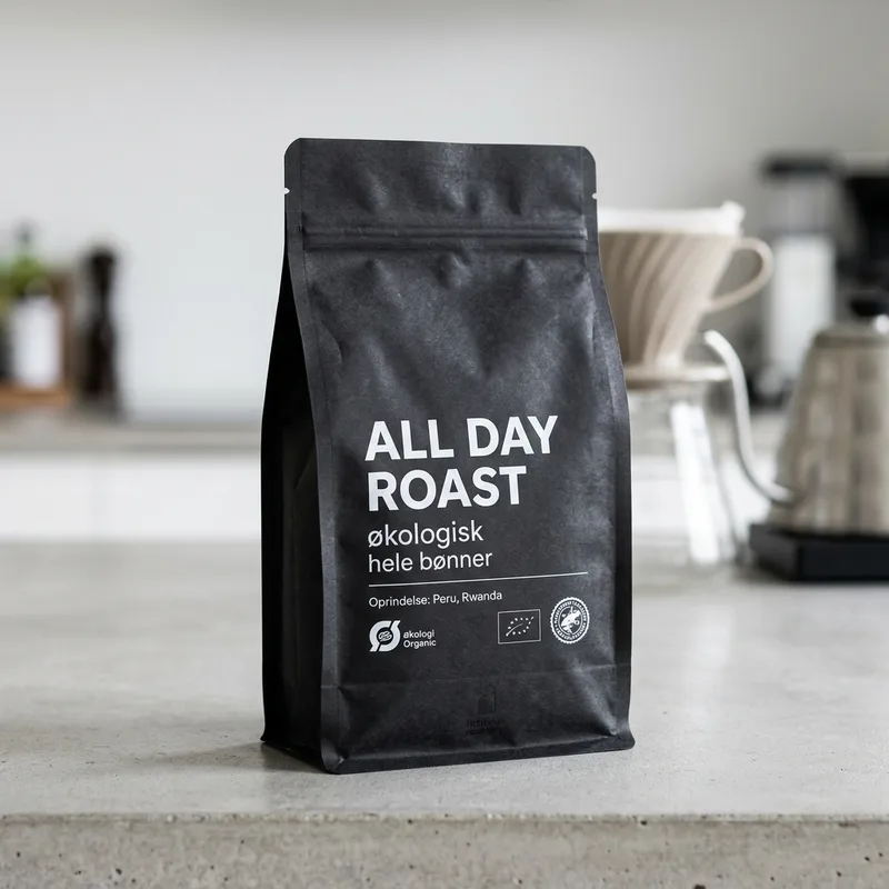 All Day Roast, økologisk, hele bønner
